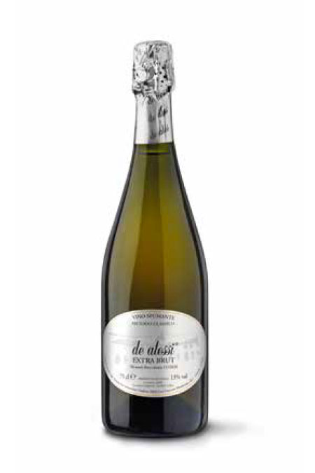 Foto di una bottiglia di Extra Brut, vino spumante