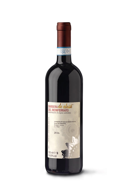 Foto di una bottiglia di Barbera DeAlessi, Barbera del Monferrato DOC